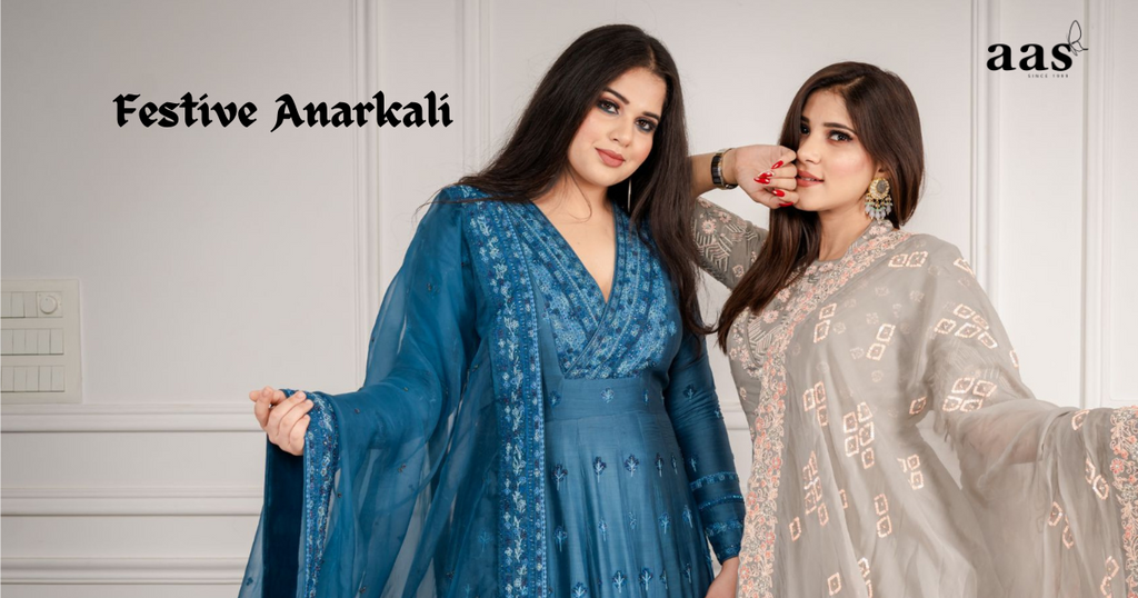 Festive anarkali, aas couture