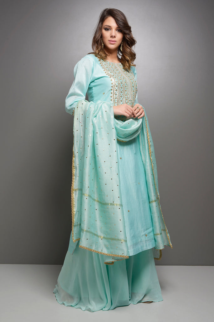  Mukaish Dupatta And Sharara SeT AAS Couture