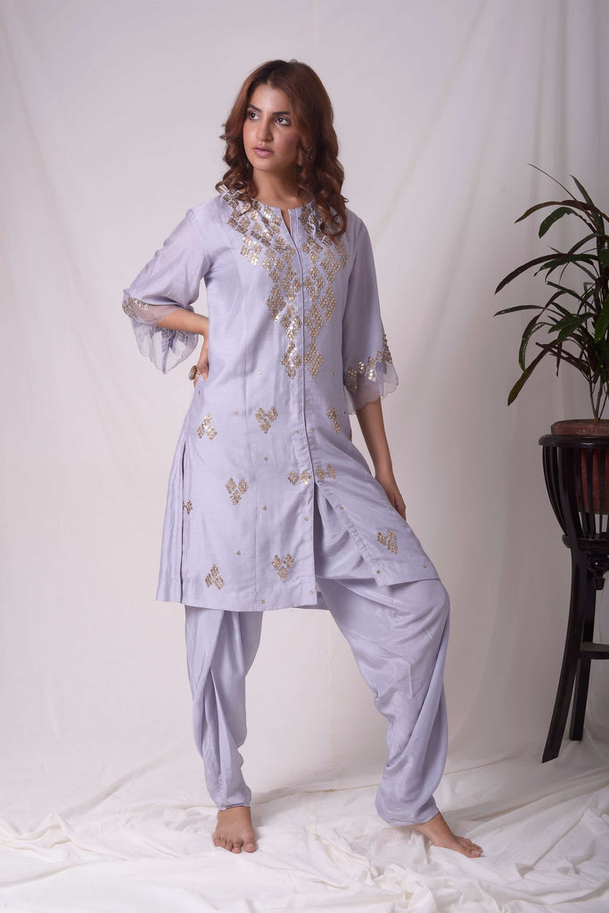 FRONT SLIT DHOTI STYLE KURTA SET AAS COUTURE