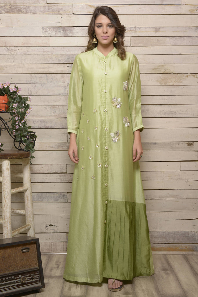 Green button maxi dree AAS COUTURE