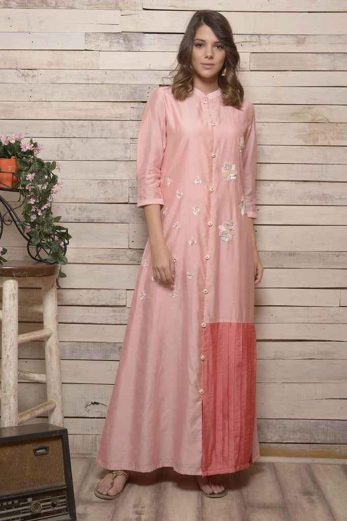 Pink Button Down Dress  AAS COUTURE