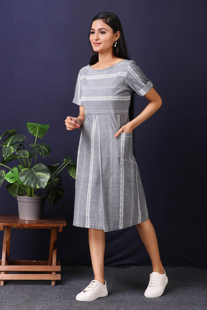 Grey Cotton Linen Tunic AAS COUTURE