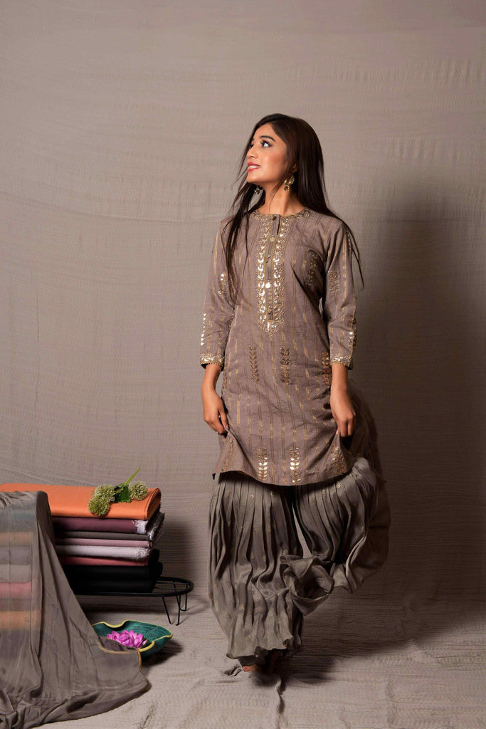 Garara Suit Set Grey AAS Couture