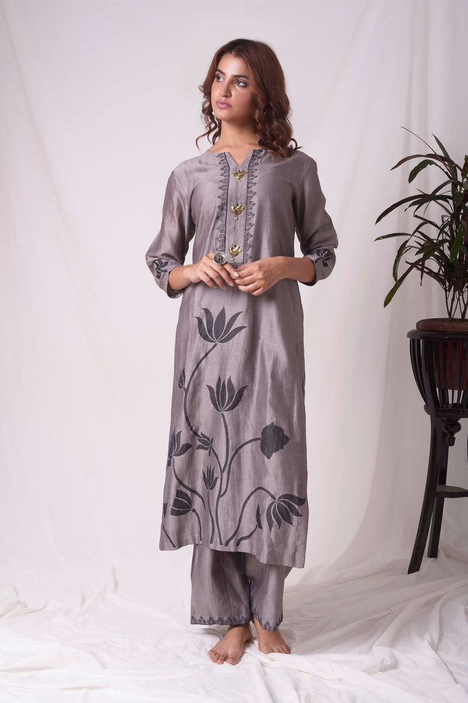 LOTUS PATCHED KURTA SET AAS COUTURE