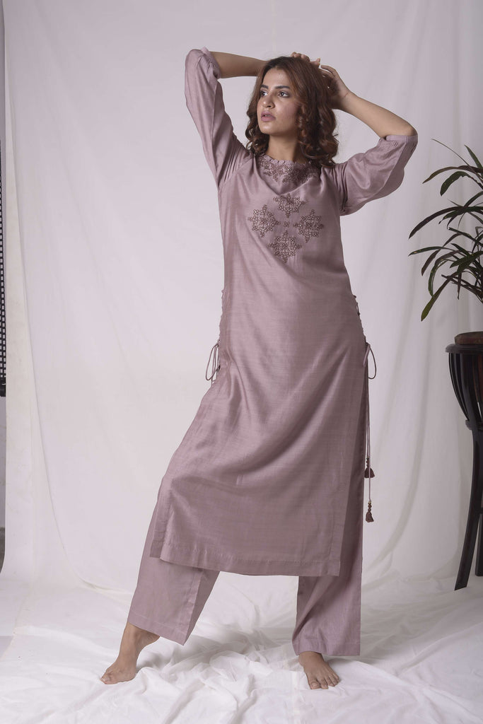 KASUTI WORK KURTA SET  AAS COUTURE