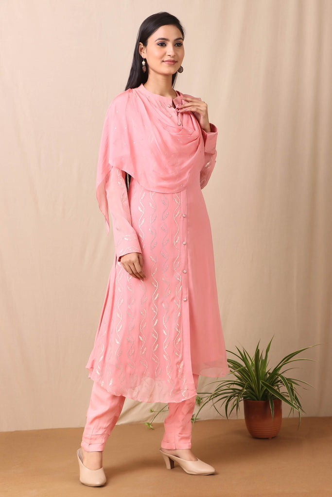 Georgette kurta cotton stretch pants AAS Couture