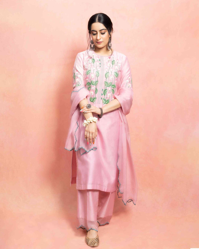 Silk Chanderi Kurta set AAS Couture