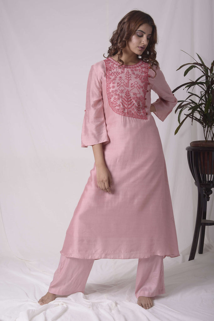 silk ethnic kurta plazzo AAS COUTURE