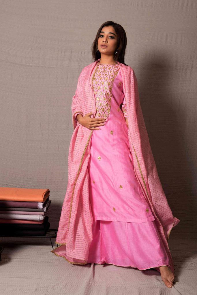 Gota Patti Work Pink AAS Couture